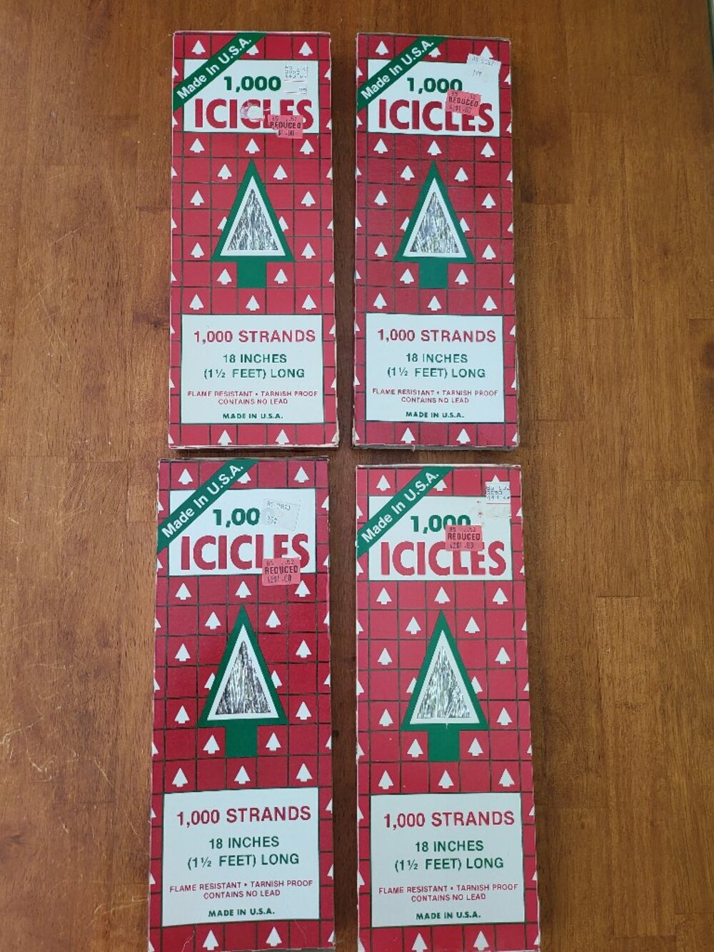 Vintage Rauch Christmas Icicle Tinsel 1000 Strands 18 inch Lead Free New USA T7